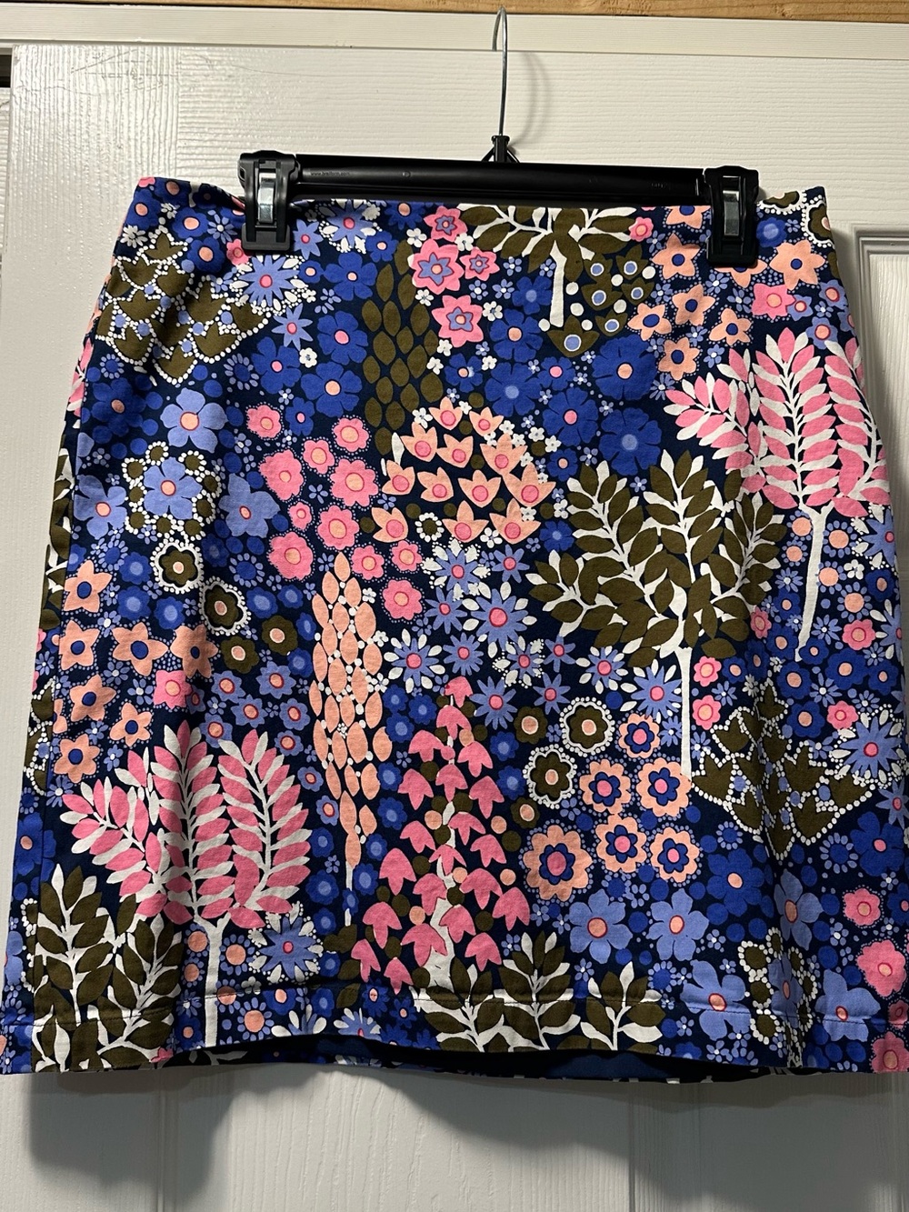 Talbots Floral Mini Skirt in Blue, Pink, and Olive
